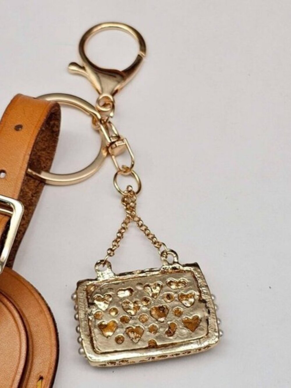 Authentic Louis Vuitton Luggage Tag with Unbranded Keycharm, Keychain - Picture 5 of 6